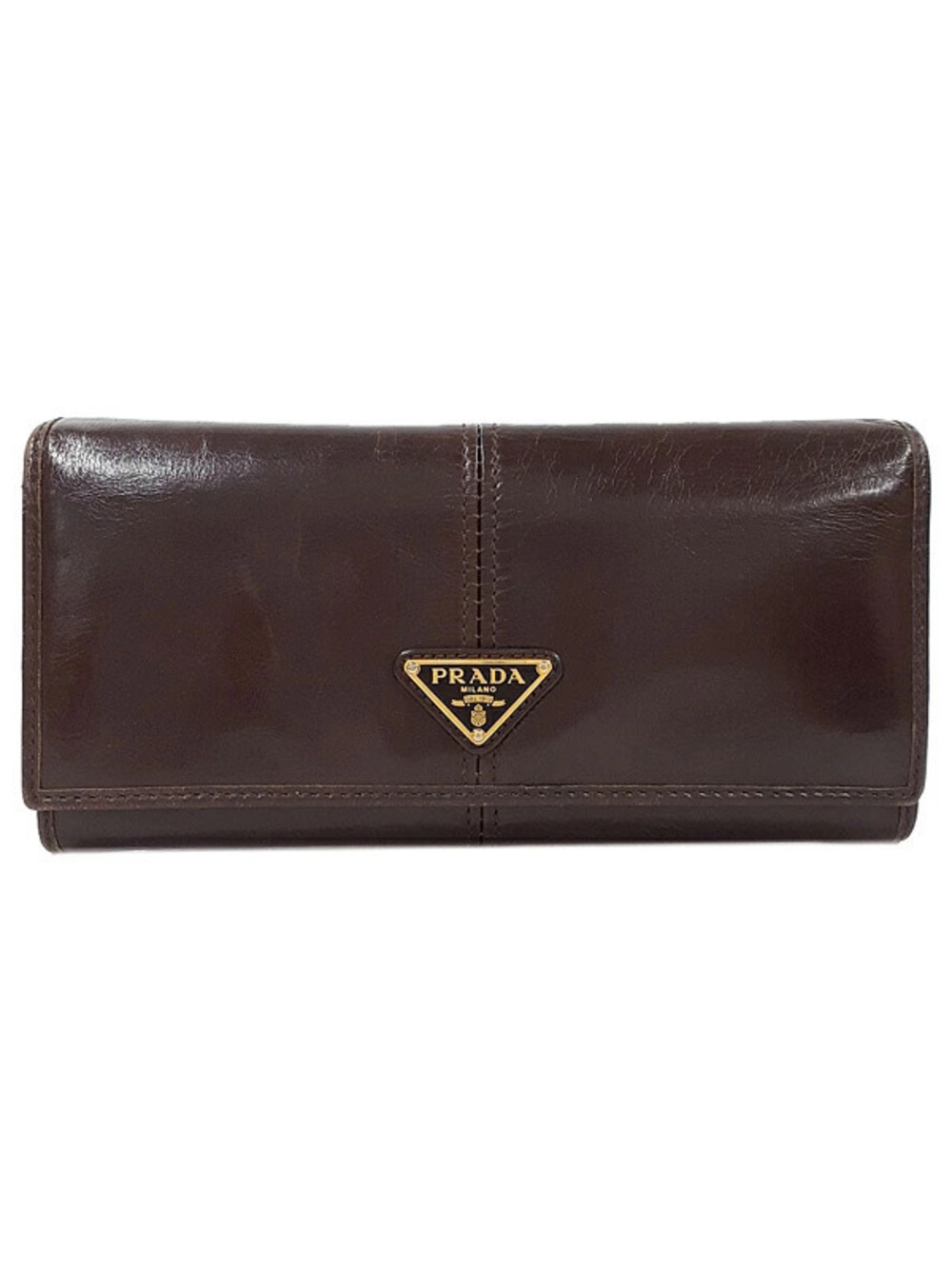 Prada Soft Looks Leather Wallet Bi fold Long